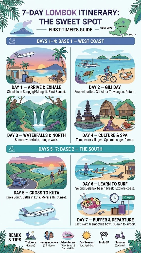 The Perfect 7-Day Lombok Itinerary: Two Bases, Zero Rush (2026) 1 7 day lombok itinerary