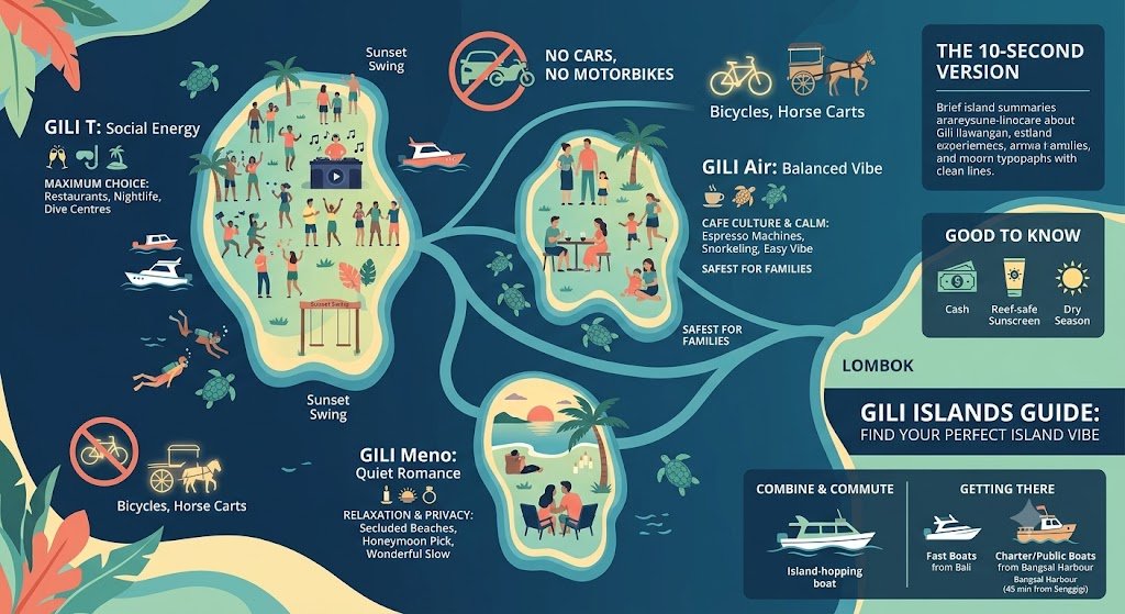 gili islands guide trawangan air meno