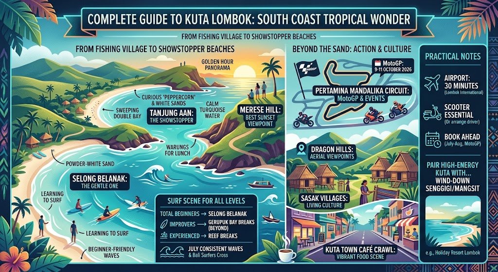 Kuta Lombok in 2026: Beaches, Surf and the Complete South Coast Guide 1 kuta lombok south coast guide