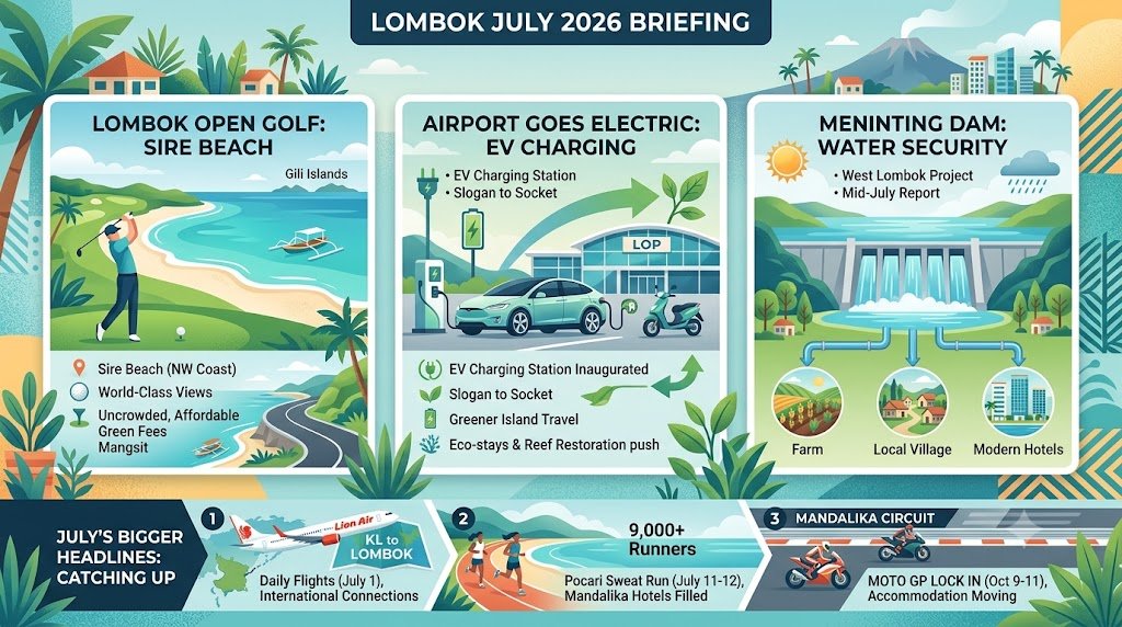 Lombok Travel News, July 2026: Beachside Golf, a Greener Airport and Water for the Dry Season 1 lombok travel news july 2026