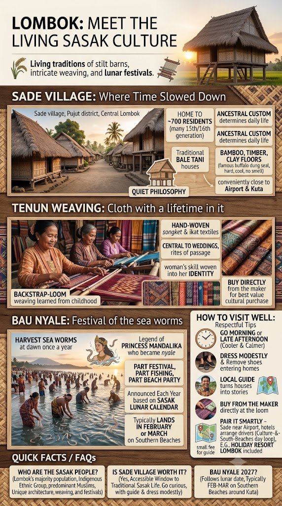 Sasak Culture in Lombok: Sade Village, Sacred Weaving and the Festival of the Sea Worms 1 sasak culture lombok guide